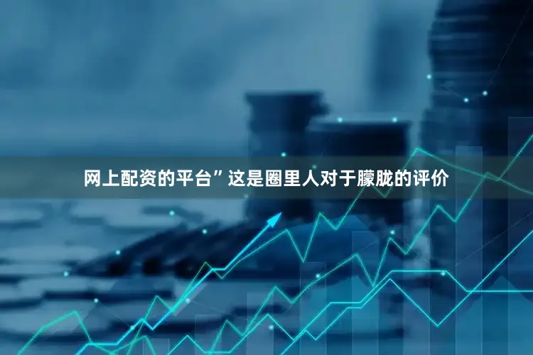 网上配资的平台”这是圈里人对于朦胧的评价